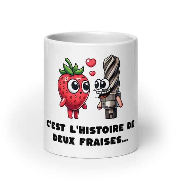 🍓 Mug “C’est l’histoire de deux fraises…” – Le cadeau qui fait rougir les pros des marchés et de l’atelier – Image 9