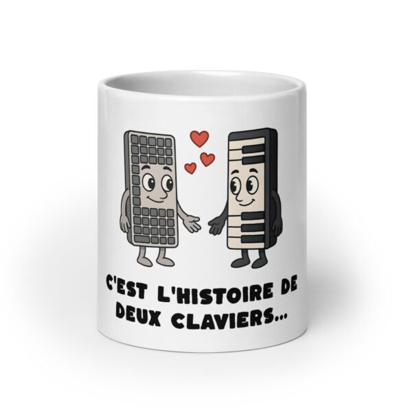 🎹 Mug “C’est l’histoire de deux claviers…” – Le Mug qui fait vibrer les codeurs et les musiciens – Image 9