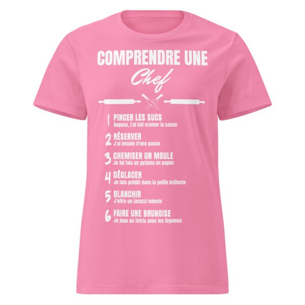 🔪 T-SHIRT FEMME "COMPRENDRE UNE CHEF CUISTO" : LES JARGONS CULINAIRES HILARANTS ! – Image 12