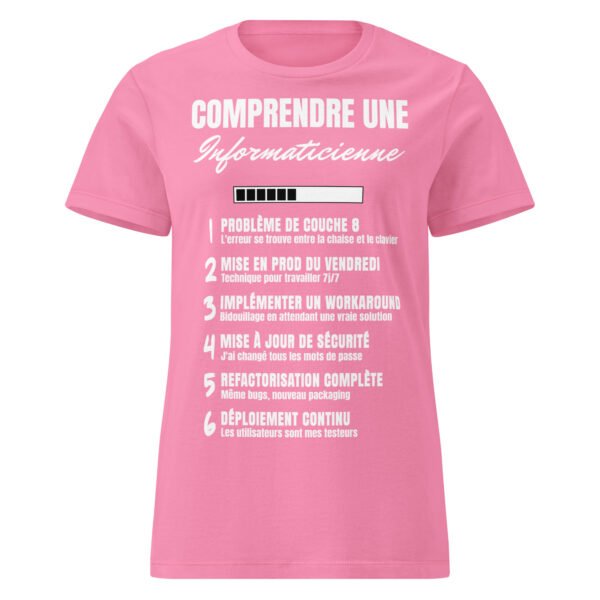 T-shirt Femme "Comprendre une informaticienne" - Le lexique humoristique pour décoder le jargon informatique 👩‍💻 – Image 12