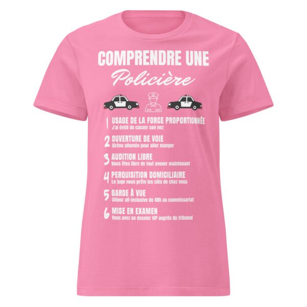 T-shirt Femme "Comprendre une policière" - Le jargon policier qui fait sourire 👮‍♀️ – Image 12