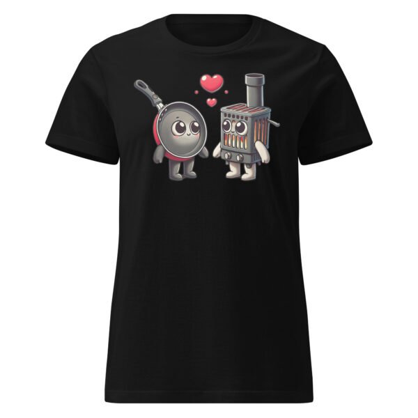 T-SHIRT Femme "AMOUR ENTRE POÊLES" : QUAND CUISINE ET CHAUFFAGE FONT DES ÉTINCELLES ! 🔥❤️ – Image 5