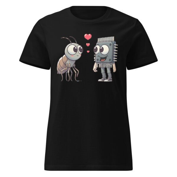 T-shirt Femme "Puces amoureuses" - cadeau geek informaticienne 🐞💻 – Image 5