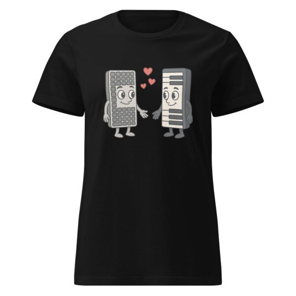 T-shirt Femme "Claviers Amoureux" - Cadeau geek pour informaticienne et musicienne 🎹💻 – Image 5