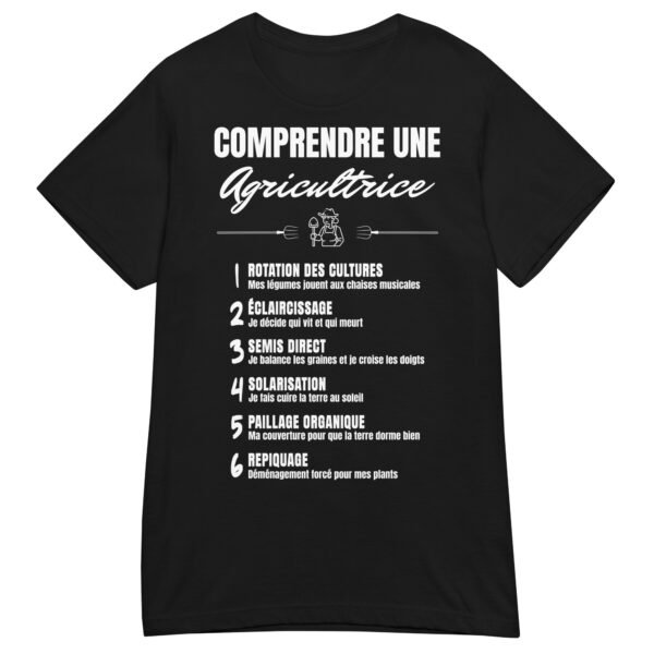 T-SHIRT FEMME "COMPRENDRE UNE AGRICULTRICE" - DÉCRYPTEZ LE LANGAGE SECRET DU POTAGER ! 🌱 – Image 2