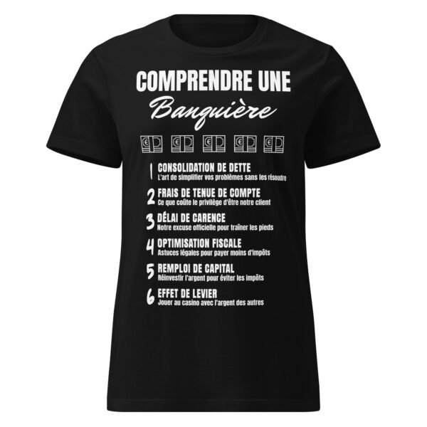 T-shirt Femme "Comprendre une Banquière" - Le Dictionnaire Humoristique du Jargon Bancaire 🏦