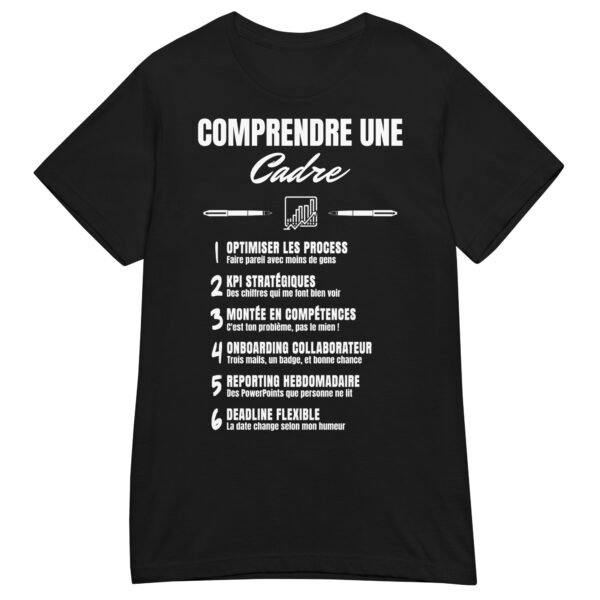T-shirt Femme Humour “ Comprendre une Cadre Dirigeante” : Décryptez le Jargon Managérial ! – Image 2