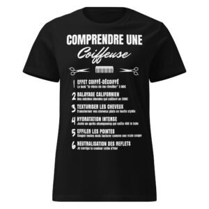 ✂️T-SHIRT Femme "COMPRENDRE UNE COIFFEUSE" - LE DÉCODEUR HILARANT DES PROS DU CHEVEUX