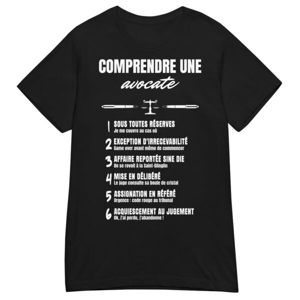 T-shirt Femme "Comprendre une avocate" - Le code secret du barreau déchiffré avec humour ! 🧑‍⚖️ – Image 4