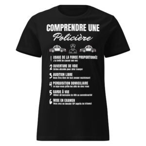 T-shirt Femme "Comprendre une policière" - Le jargon policier qui fait sourire 👮‍♀️