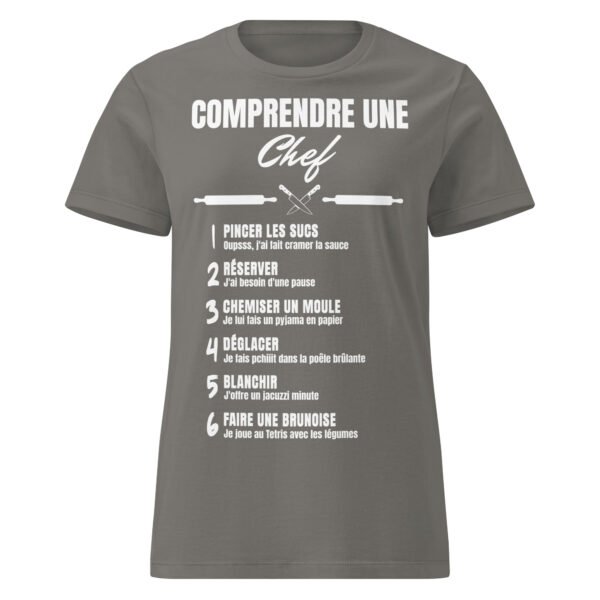 🔪 T-SHIRT FEMME "COMPRENDRE UNE CHEF CUISTO" : LES JARGONS CULINAIRES HILARANTS ! – Image 10