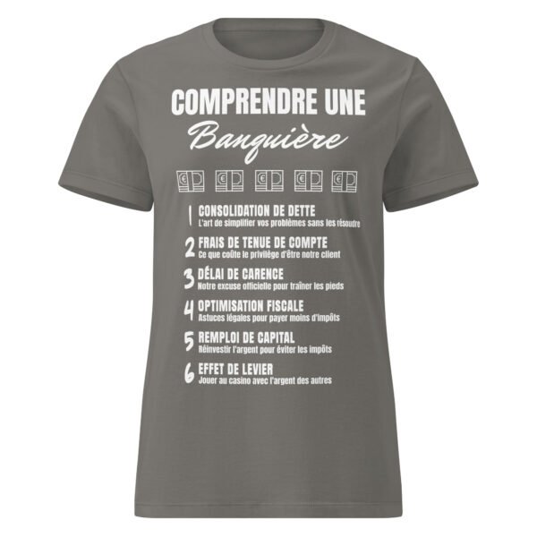 T-shirt Femme "Comprendre une Banquière" - Le Dictionnaire Humoristique du Jargon Bancaire 🏦 – Image 10