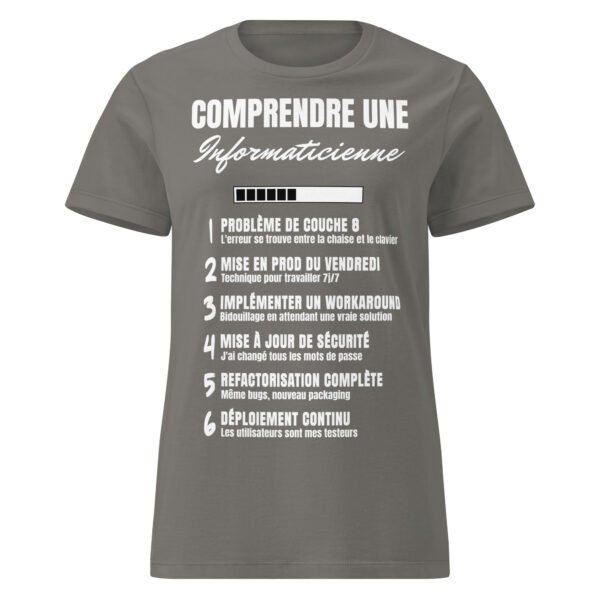 T-shirt Femme "Comprendre une informaticienne" - Le lexique humoristique pour décoder le jargon informatique 👩‍💻 – Image 10