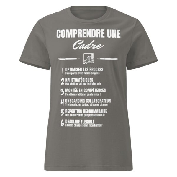 T-shirt Femme Humour “ Comprendre une Cadre Dirigeante” : Décryptez le Jargon Managérial ! – Image 10