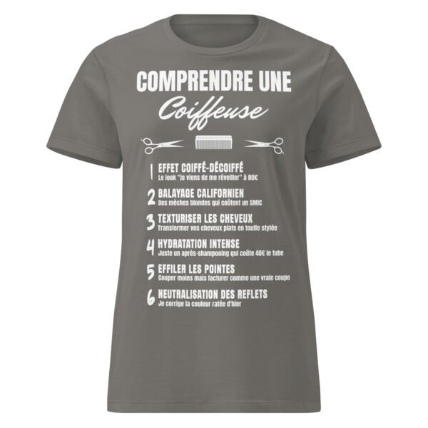 ✂️T-SHIRT Femme "COMPRENDRE UNE COIFFEUSE" - LE DÉCODEUR HILARANT DES PROS DU CHEVEUX – Image 10