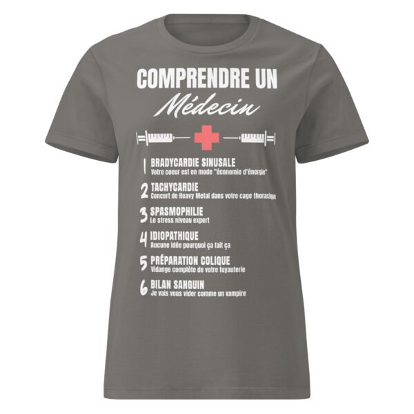 T-shirt Femme "Comprendre un médecin" : Le jagon enfin expliqué ! 🩺 – Image 10