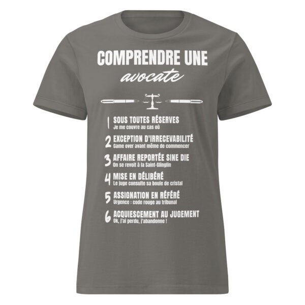 T-shirt Femme "Comprendre une avocate" - Le code secret du barreau déchiffré avec humour ! 🧑‍⚖️ – Image 10