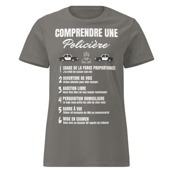 T-shirt Femme "Comprendre une policière" - Le jargon policier qui fait sourire 👮‍♀️ – Image 10
