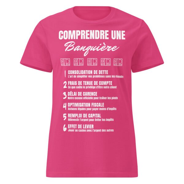 T-shirt Femme "Comprendre une Banquière" - Le Dictionnaire Humoristique du Jargon Bancaire 🏦 – Image 9