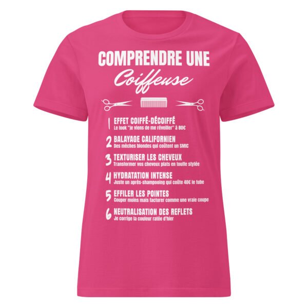 ✂️T-SHIRT Femme "COMPRENDRE UNE COIFFEUSE" - LE DÉCODEUR HILARANT DES PROS DU CHEVEUX – Image 9