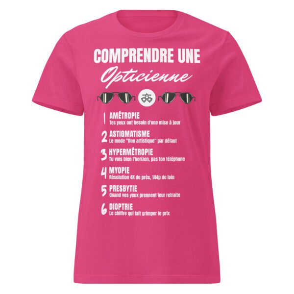 T-SHIRT FEMME "COMPRENDRE UNE OPTICIENNE" - L'HUMOUR QUI OUVRE LES YEUX ! 👓 – Image 9