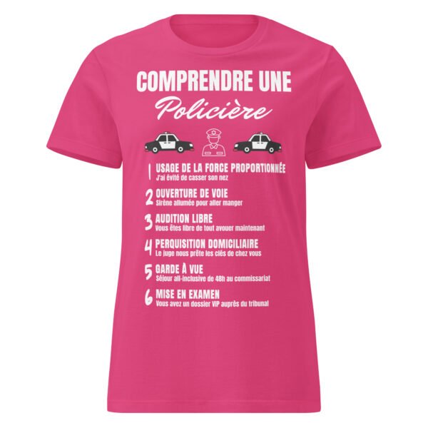 T-shirt Femme "Comprendre une policière" - Le jargon policier qui fait sourire 👮‍♀️ – Image 9