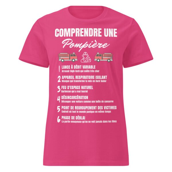T-shirt Femme "Comprendre une Pompier" - Le Décodeur du Jargon des Héroïnes du Feu 🔥 – Image 9
