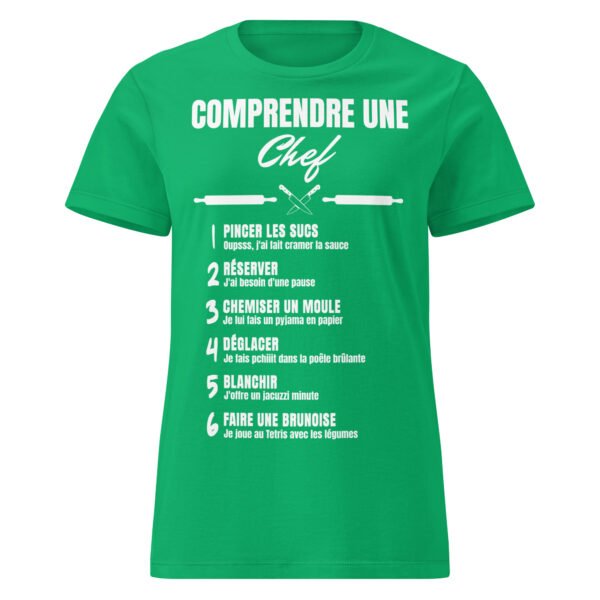 🔪 T-SHIRT FEMME "COMPRENDRE UNE CHEF CUISTO" : LES JARGONS CULINAIRES HILARANTS ! – Image 11