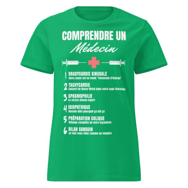 T-shirt Femme "Comprendre un médecin" : Le jagon enfin expliqué ! 🩺 – Image 11