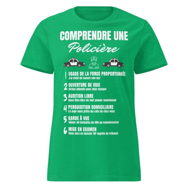 T-shirt Femme "Comprendre une policière" - Le jargon policier qui fait sourire 👮‍♀️ – Image 11