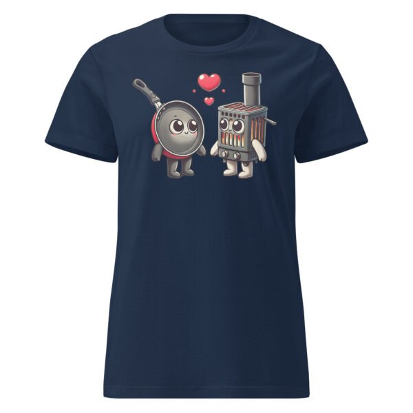 T-SHIRT Femme "AMOUR ENTRE POÊLES" : QUAND CUISINE ET CHAUFFAGE FONT DES ÉTINCELLES ! 🔥❤️ – Image 6