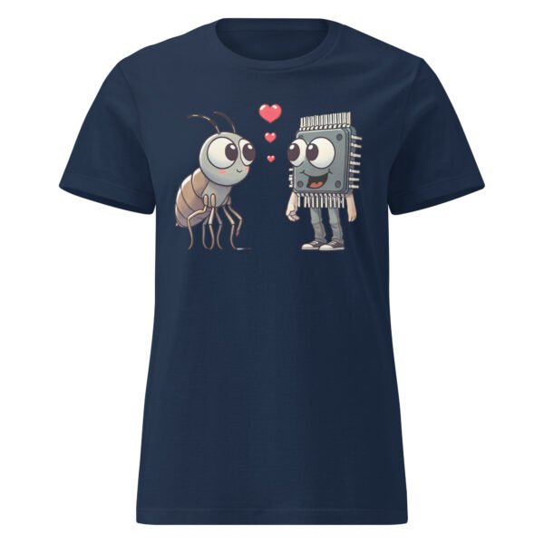 T-shirt Femme "Puces amoureuses" - cadeau geek informaticienne 🐞💻 – Image 6