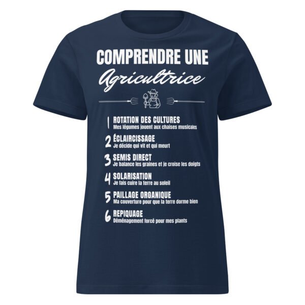 T-SHIRT FEMME "COMPRENDRE UNE AGRICULTRICE" - DÉCRYPTEZ LE LANGAGE SECRET DU POTAGER ! 🌱 – Image 4