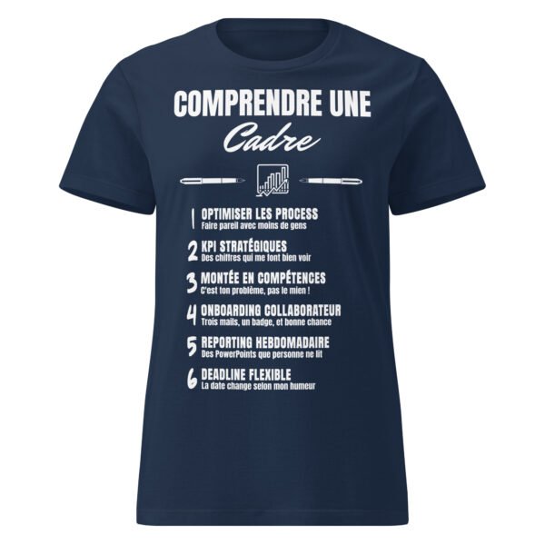 T-shirt Femme Humour “ Comprendre une Cadre Dirigeante” : Décryptez le Jargon Managérial ! – Image 5