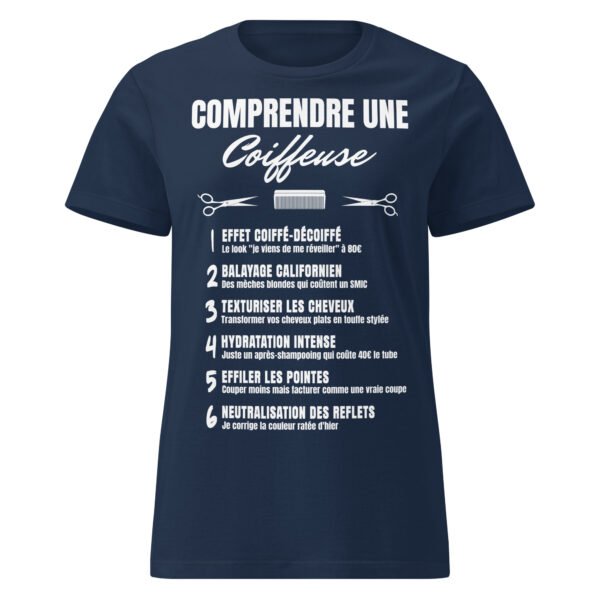 ✂️T-SHIRT Femme "COMPRENDRE UNE COIFFEUSE" - LE DÉCODEUR HILARANT DES PROS DU CHEVEUX – Image 5