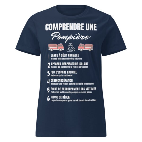 T-shirt Femme "Comprendre une Pompier" - Le Décodeur du Jargon des Héroïnes du Feu 🔥 – Image 5