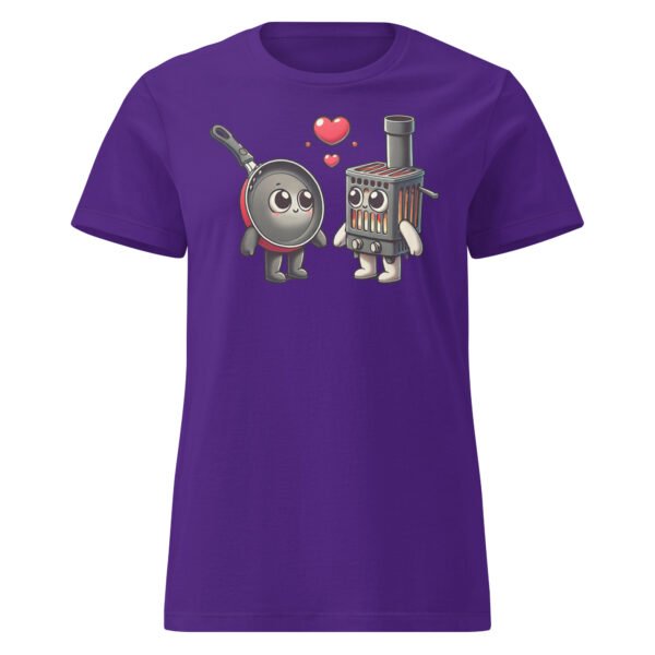 T-SHIRT Femme "AMOUR ENTRE POÊLES" : QUAND CUISINE ET CHAUFFAGE FONT DES ÉTINCELLES ! 🔥❤️ – Image 7