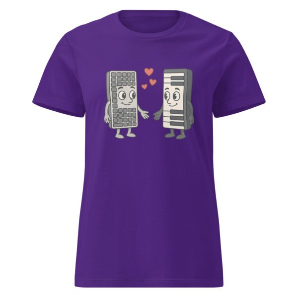 T-shirt Femme "Claviers Amoureux" - Cadeau geek pour informaticienne et musicienne 🎹💻 – Image 7