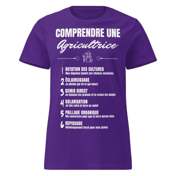T-SHIRT FEMME "COMPRENDRE UNE AGRICULTRICE" - DÉCRYPTEZ LE LANGAGE SECRET DU POTAGER ! 🌱 – Image 5