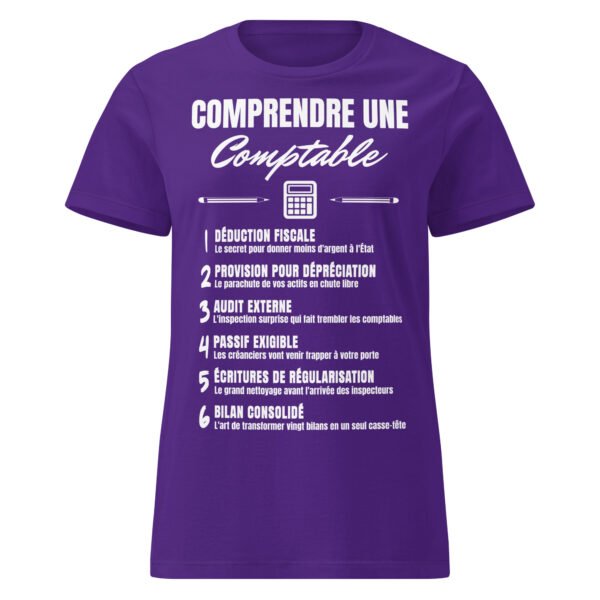 T-shirt Femme "Comprendre une Comptable" - Le Décodeur du Jargon Comptable 🧮 – Image 6
