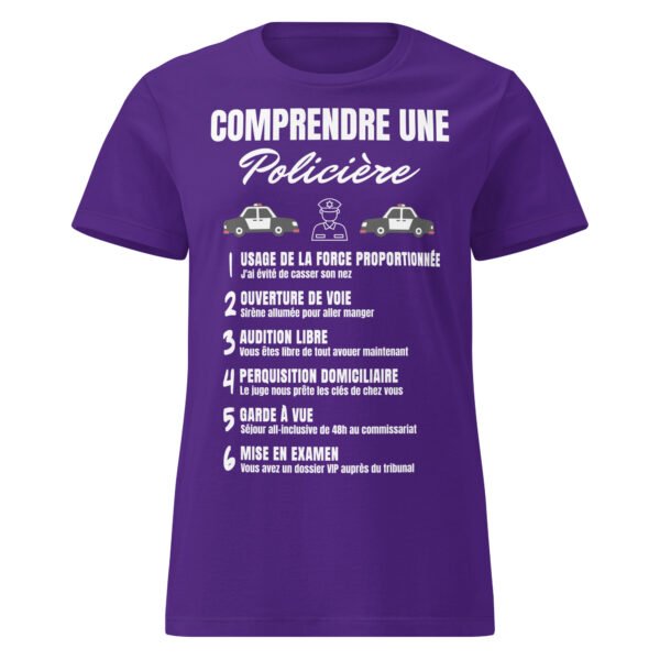 T-shirt Femme "Comprendre une policière" - Le jargon policier qui fait sourire 👮‍♀️ – Image 6