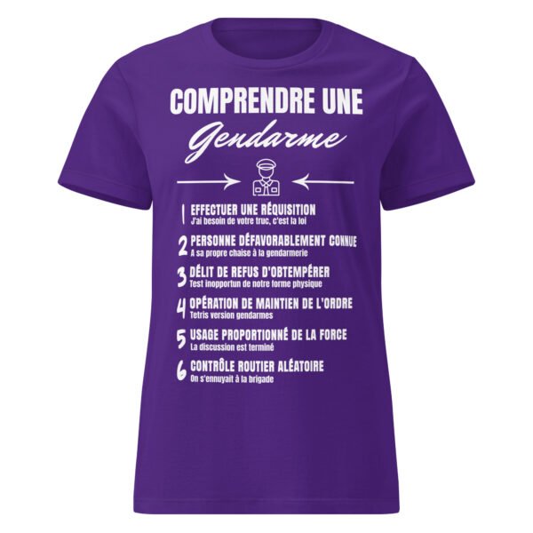 T-shirt Femme "Comprendre une Gendarme" - Le Jargon hilarant des forces de l’ordre – Image 6