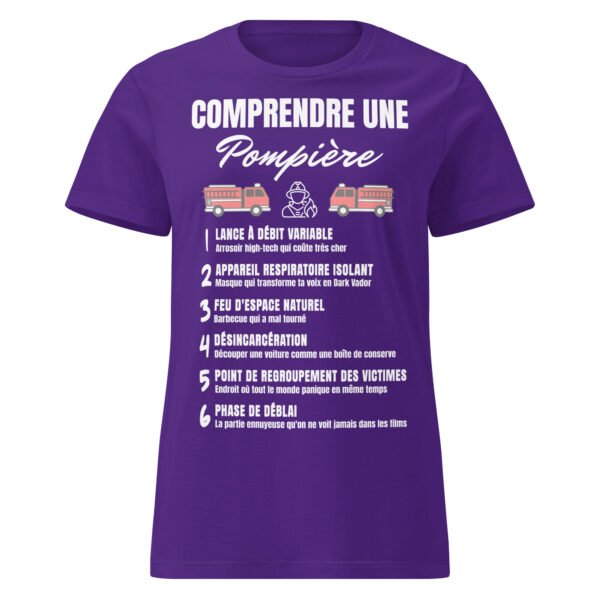 T-shirt Femme "Comprendre une Pompier" - Le Décodeur du Jargon des Héroïnes du Feu 🔥 – Image 6