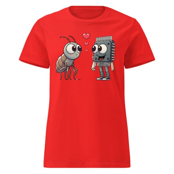 T-shirt Femme "Puces amoureuses" - cadeau geek informaticienne 🐞💻 – Image 8