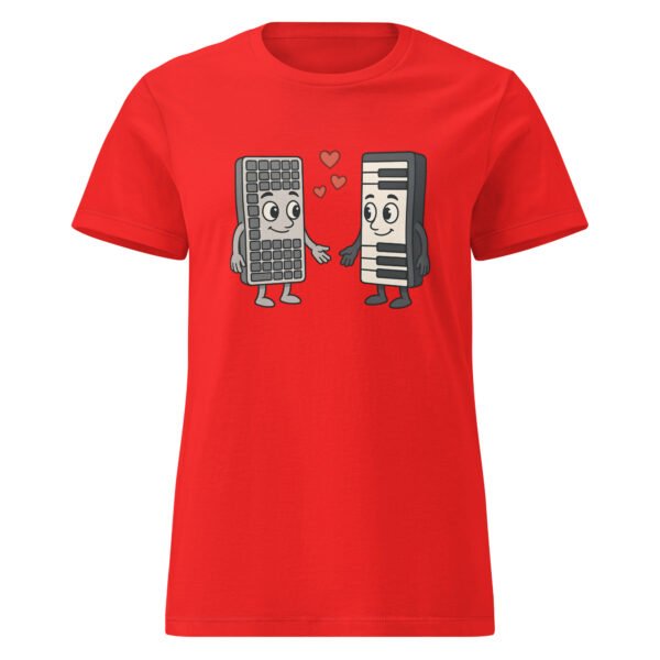T-shirt Femme "Claviers Amoureux" - Cadeau geek pour informaticienne et musicienne 🎹💻 – Image 8