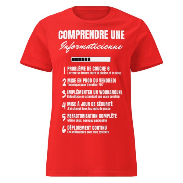T-shirt Femme "Comprendre une informaticienne" - Le lexique humoristique pour décoder le jargon informatique 👩‍💻 – Image 7