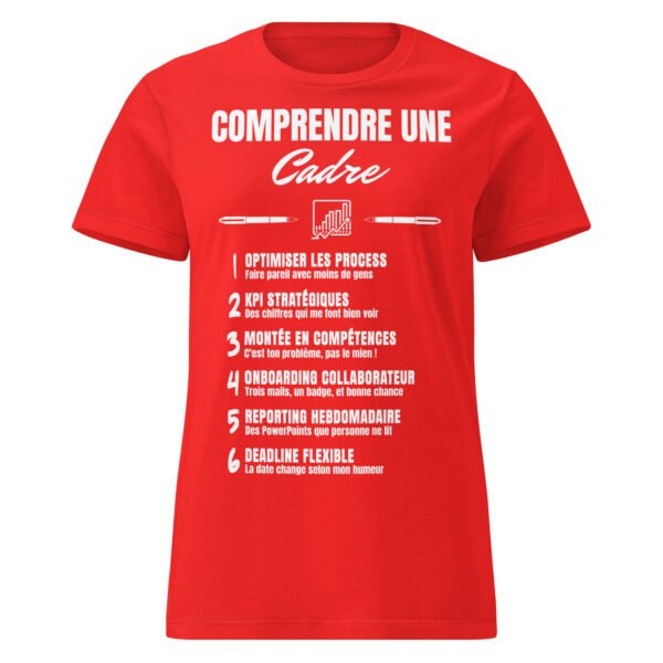 T-shirt Femme Humour “ Comprendre une Cadre Dirigeante” : Décryptez le Jargon Managérial ! – Image 7