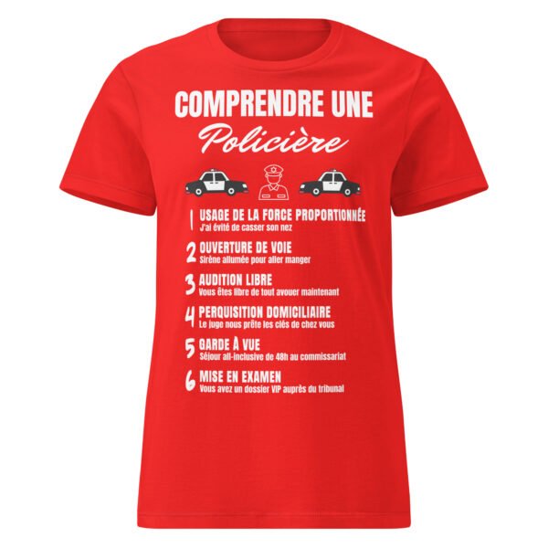T-shirt Femme "Comprendre une policière" - Le jargon policier qui fait sourire 👮‍♀️ – Image 7