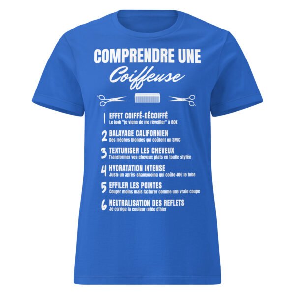 ✂️T-SHIRT Femme "COMPRENDRE UNE COIFFEUSE" - LE DÉCODEUR HILARANT DES PROS DU CHEVEUX – Image 8