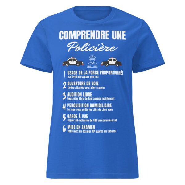 T-shirt Femme "Comprendre une policière" - Le jargon policier qui fait sourire 👮‍♀️ – Image 8
